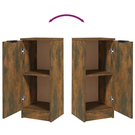 Dressoir 30x30x70 cm bewerkt hout gerookt eikenkleurig 8