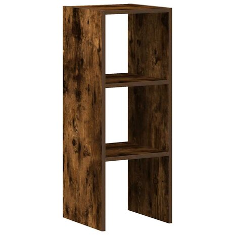 Boekenkast stapelbaar 30x30x80 cm bewerkt hout gerookt eiken 2