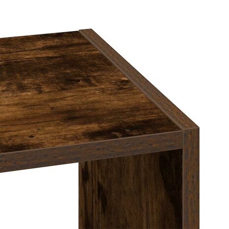 Boekenkast stapelbaar 30x30x80 cm bewerkt hout gerookt eiken 7