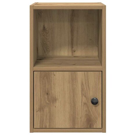 Boekenkast 31x24x52 cm bewerkt hout artisanaal eikenkleurig 5