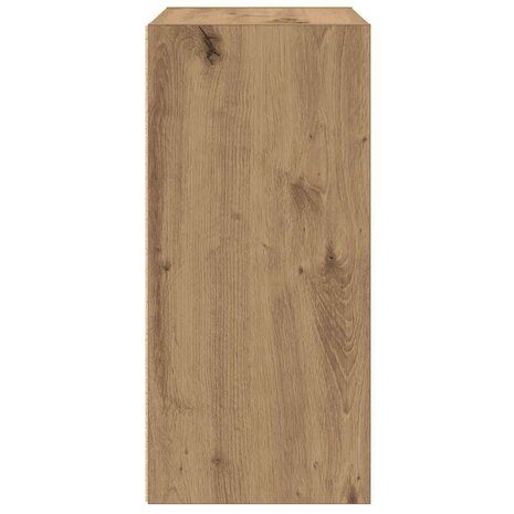 Boekenkast 31x24x52 cm bewerkt hout artisanaal eikenkleurig 6