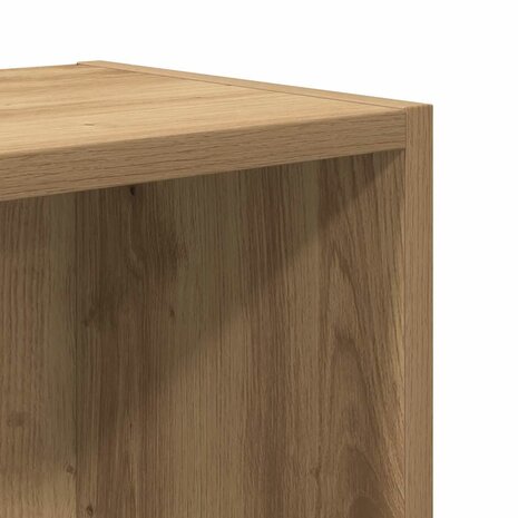 Boekenkast 31x24x52 cm bewerkt hout artisanaal eikenkleurig 9