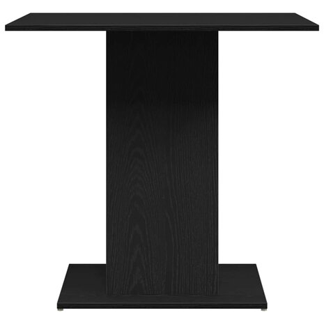Eettafel Zwart Eiken 80x80x75 cm Bewerkt Hout 6
