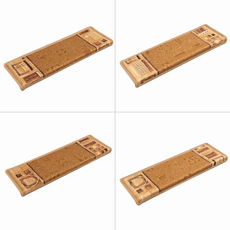 Trapmatten zelfklevend 5 st 65x21x4 cm beige 6