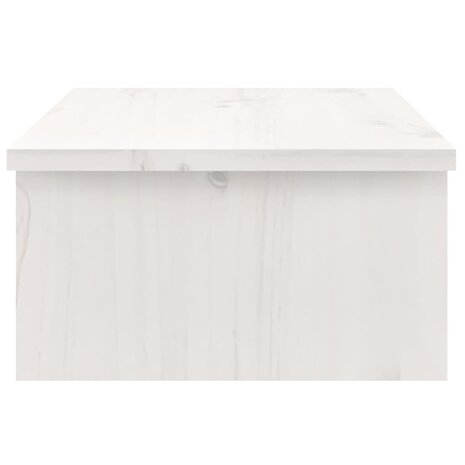 Monitorstandaard 50x27x15 cm massief grenenhout wit 6