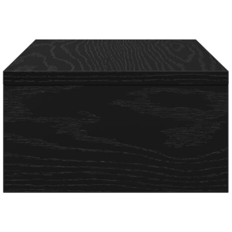 Monitorstandaard Zwart Eiken 42x24x13 cm Bewerkt Hout 6