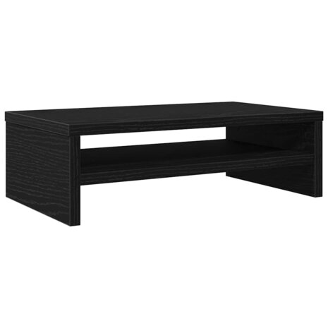 Monitorstandaard Zwart Eiken 42x24x13 cm Bewerkt Hout 7