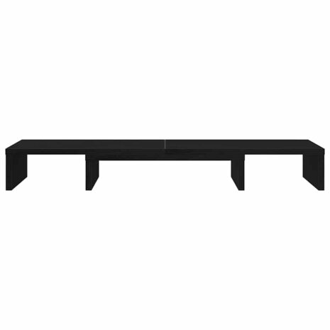 Monitorstandaard Verhoger Verstelbaar Zwart Eiken 80x24x10,5 cm 5