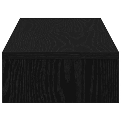 Monitorstandaard Verhoger Verstelbaar Zwart Eiken 80x24x10,5 cm 6
