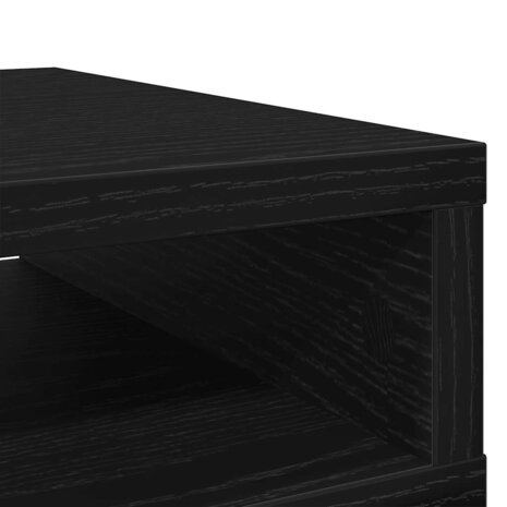Monitorstandaard Zwart Eiken 50x27x15 cm Bewerkt Hout 8