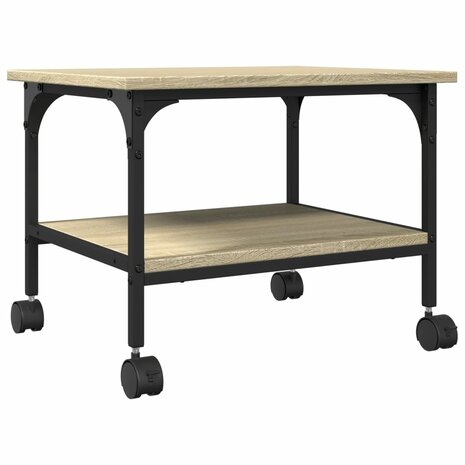 Printerkastje 2-laags 50x40x38 cm bewerkt hout sonoma eiken 2