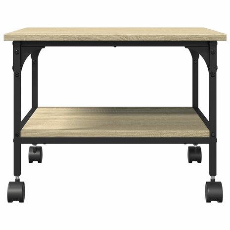 Printerkastje 2-laags 50x40x38 cm bewerkt hout sonoma eiken 7