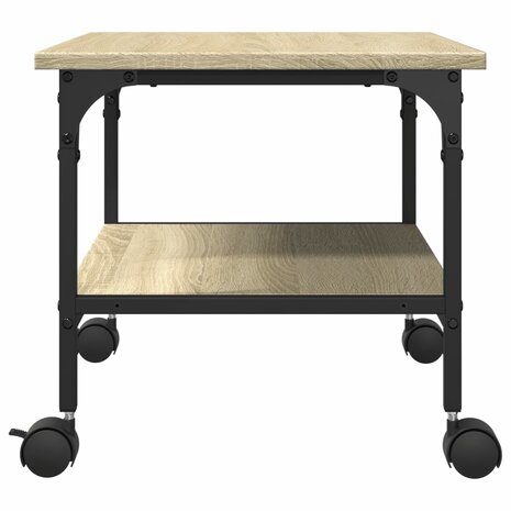 Printerkastje 2-laags 50x40x38 cm bewerkt hout sonoma eiken 8