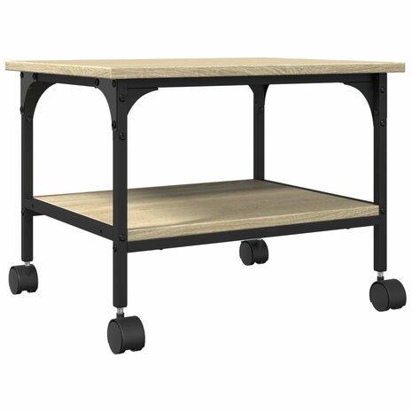 Printerkastje 2-laags 50x40x38 cm bewerkt hout sonoma eiken 9