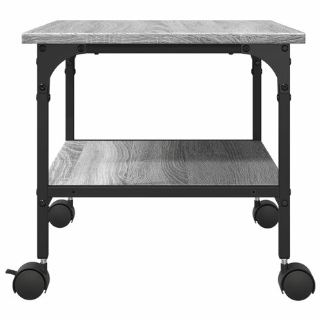 Printerkastje 2-laags 50x40x38 cm bewerkt hout grijs sonoma 8