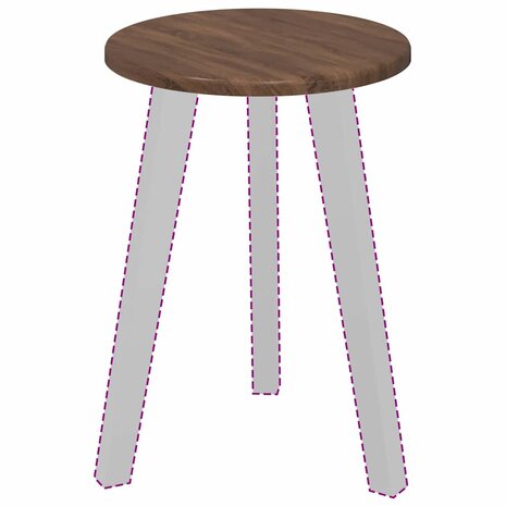 Tafelblad bruin eikenkleur 30 x 30 x 1.5 cm Bewerkt hout 3