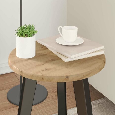 Tafelblad artisanaal eikenkleurig 30 x 30 x 1.5 cm Bewerkt hout 4