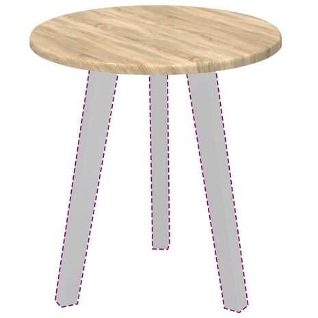 Tafelblad Sonoma eiken 40 x 40 x 1.5 cm Bewerkt hout 3