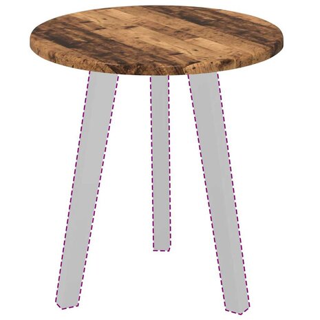 Tafelblad Oud hout 40 x 40 x 1.5 cm Bewerkt hout 3