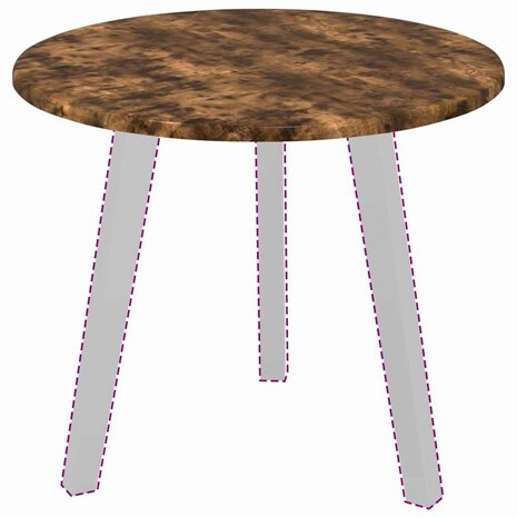 Tafelblad Gerookt eiken 50 x 50 x 1.5 cm Bewerkt hout 3