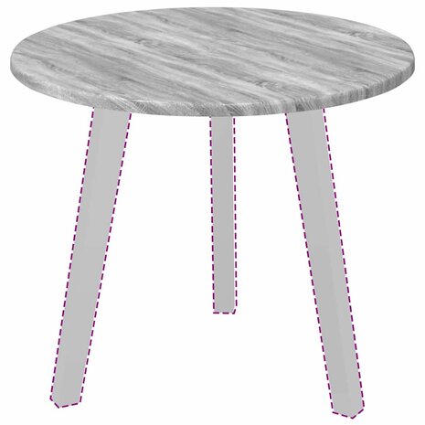 Tafelblad Grijs sonoma 50 x 50 x 1.5 cm Bewerkt hout 3