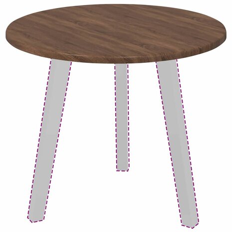 Tafelblad bruin eikenkleur 50 x 50 x 1.5 cm Bewerkt hout 3