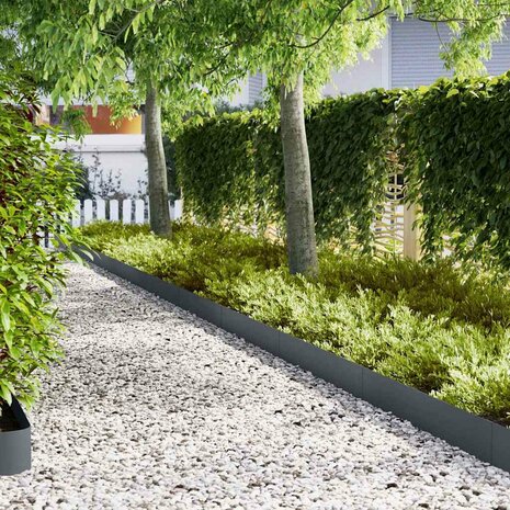 Gazonranden 10 pcs Antraciet 100 x 0.5 x 20 cm Staal 1