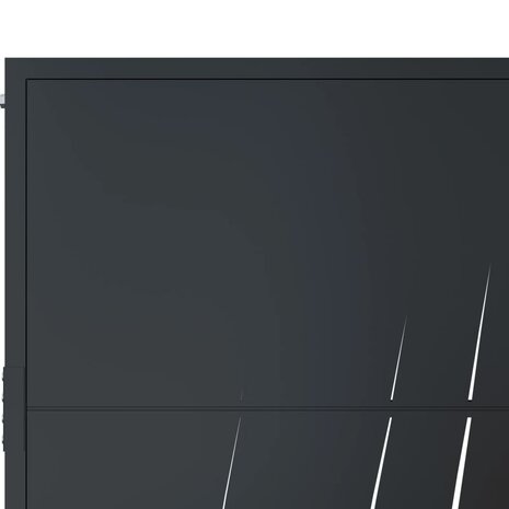 Poort met grasontwerp 105x80 cm staal antracietkleurig 6