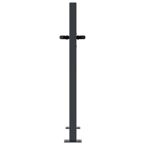 Poort met bamboe-ontwerp 105x80 cm staal antracietkleurig 5