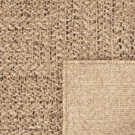 Vloerkleed ZIZUR beige binnen en buiten 60x110 cm jute look 6