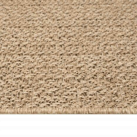 Vloerkleed ZIZUR beige binnen en buiten 60x110 cm jute look 7