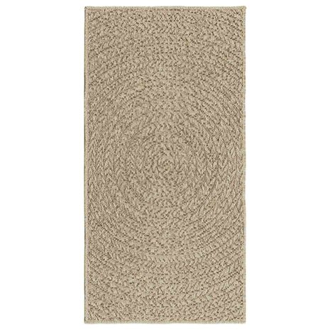 Vloerkleed ZIZUR beige binnen en buiten 60x110 cm jute look 2