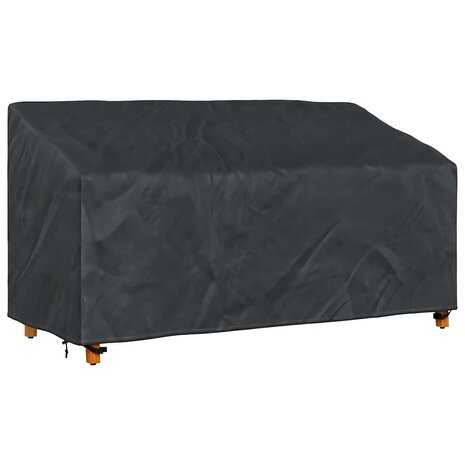 Tuinbankhoes Zwart 185 x 85 x 65 / 94 cm 420D stof 3