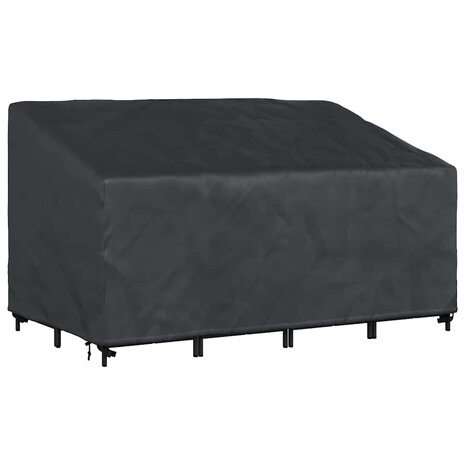 Tuinbankhoes Zwart 160 x 100 x 61 / 89 cm 210D stof 3