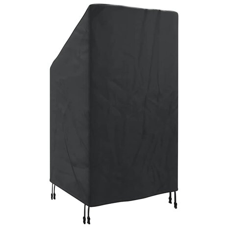 Tuinstoelhoes Zwart 70 x 70 x 85 / 125 cm 210D stof 6