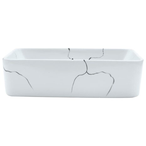 Opzetwasbak rechthoekig 46x35,5x13 cm keramiek wit 3