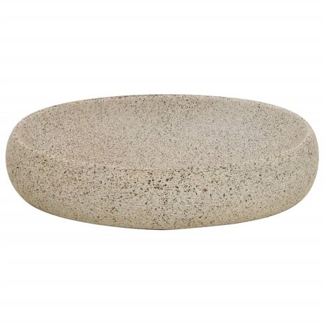 Opzetwasbak ovaal 59x40x15 cm keramiek zandkleurig 4