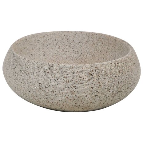 Opzetwasbak ovaal 59x40x15 cm keramiek zandkleurig 5