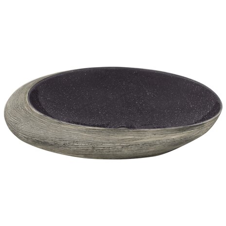 Opzetwasbak ovaal 59x40x14 cm keramiek paars en grijs 4