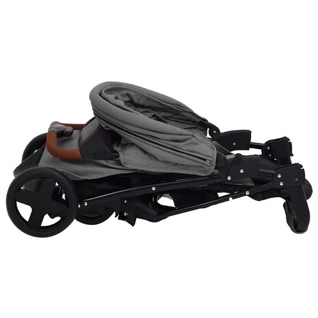Kinderwagen 3-in-1 staal lichtgrijs 9