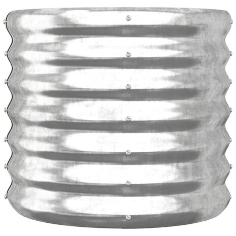 Plantenbak 40x40x36 cm gegalvaniseerd staal zilverkleurig 3
