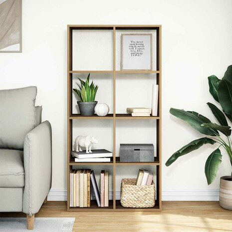 Kamerscherm / boekenkast 69,5x29x137,5 cm hout artisanaal eiken 3