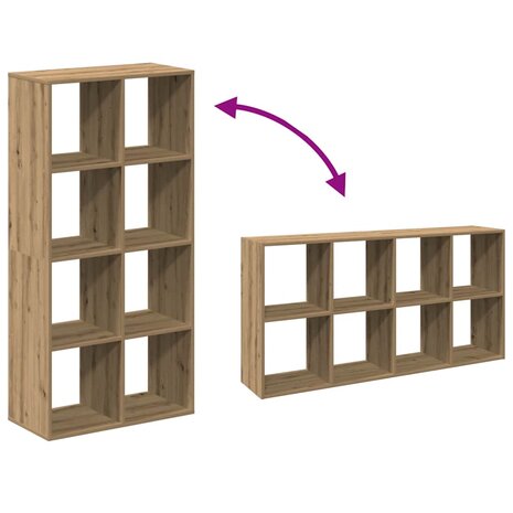 Kamerscherm / boekenkast 69,5x29x137,5 cm hout artisanaal eiken 9
