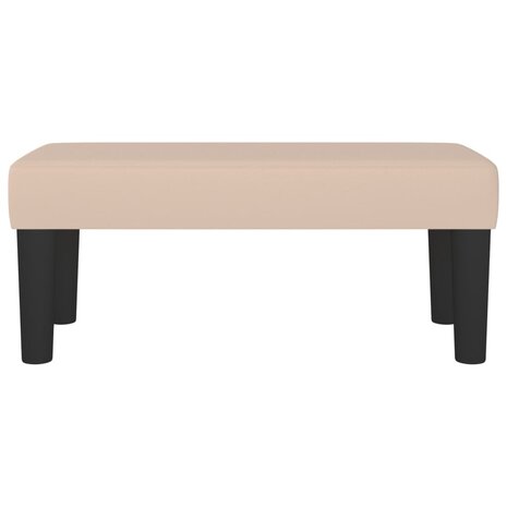 Bankje 70x30x30 cm kunstleer cappuccinokleurig 3