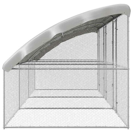 Kippenhok Zilver 600 x 200 x 198.5 cm Gegalvaniseerd staal 4
