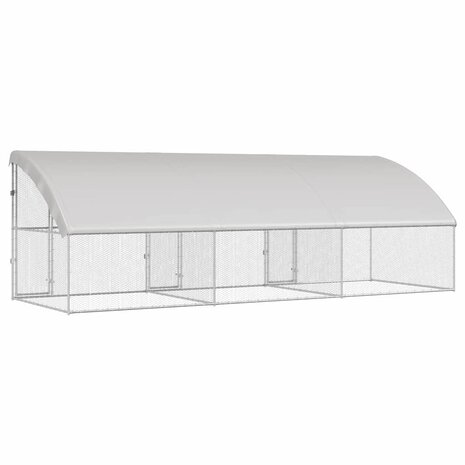 Kippenhok Zilver 600 x 200 x 198.5 cm Gegalvaniseerd staal 5