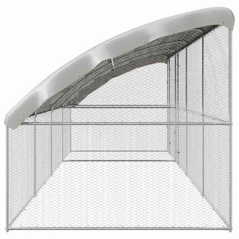 Kippenhok Zilver 800 x 200 x 198.5 cm Gegalvaniseerd staal 4