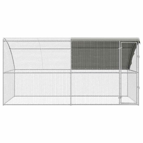 Kippenhok Zilver 400 x 200 x 198.5 cm Gegalvaniseerd staal 3