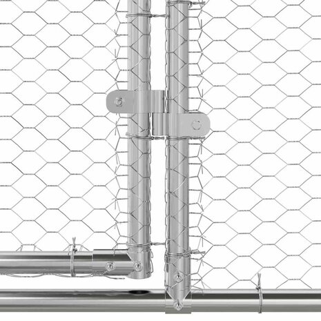 Kippenhok Zilver 800 x 200 x 198.5 cm Gegalvaniseerd staal 6