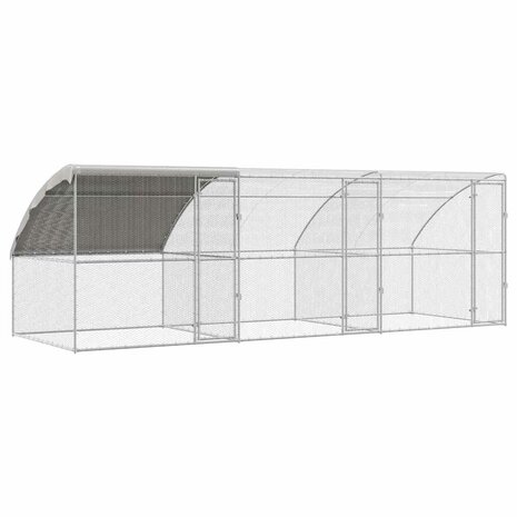Kippenhok Zilver 600 x 200 x 198.5 cm Gegalvaniseerd staal 2